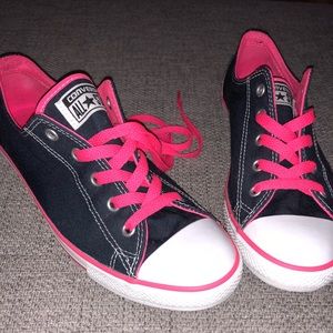 Navy Blue & Hot Pink Converse